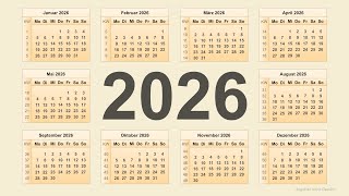 Kalender 2026 [upl. by Nimzzaj700]