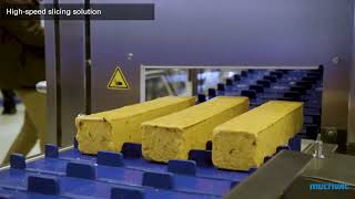 Fullyintegrated Slicing amp Packaging Line for Cheese Ham amp Plantbased Products  MULTIVAC UK [upl. by Oihsoy]