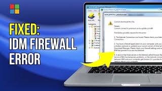 FIX Internet Download blocked by Firewall  IDM firewall Error Problem  IDM Cannot Find Server [upl. by Fablan]