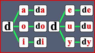 les syllabes en français avec la lettre d  apprendre à lire le Français [upl. by Tik]