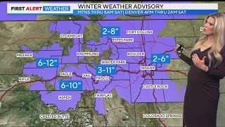 Heavy Snow Heading For Denver This Afternoon [upl. by Atinuaj]