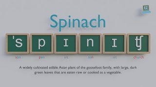 How to pronounce Spinach [upl. by Einitsed]