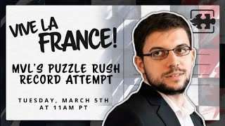 Maxime VachierLagraves Puzzle Rush Chess Record Attempt [upl. by Garrick]