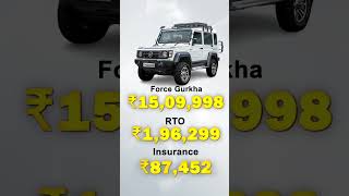 Force Gurkha OnRoad Price in India 2023 Revealed [upl. by Haleehs]