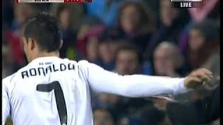 ronaldo shoves Guardiola barcelona vs real madrid 50 291110 El Clasico [upl. by Haliehs441]