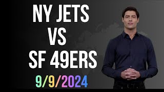 AI Sports Predictor Makes Bold Jets vs 49ers Prediction [upl. by Ellenwahs721]