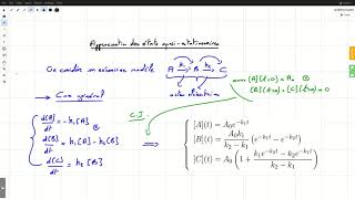 Q12 Approximation des états quasistationnaires [upl. by Attoynek400]