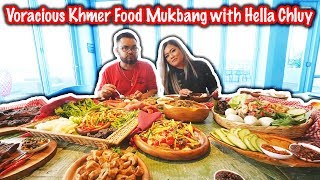 Voracious Khmer Food Mukbang with Hella Chluy [upl. by Zetnas10]