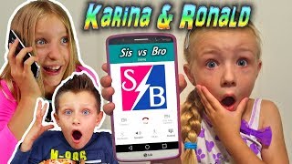 Calling Sis vs Bro Karina and Ronald OMG They Answered Cake Challenge Skit [upl. by Ardnatal]