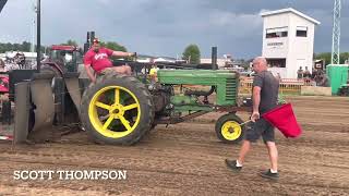 Sauk County Fair AntiqueFarm Tractor Pull 5000 Improved Antique Class [upl. by Nilat]