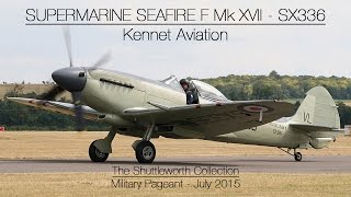 Supermarine Seafire F Mk XVII  SX336  Old Warden July 2015 [upl. by Nalyd397]