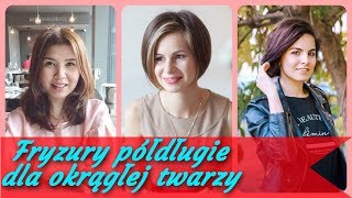 Top 20 🌷 najmodniejsze fryzury półdługie dla okrągłej twarzy 2019 [upl. by Kcirevam4]