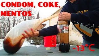 CONDOM  COKE  MENTOS EXPERIMENT [upl. by Sseb217]