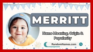 Merritt  Baby Boy Name Meaning Origin amp Popularity  RandomNamescom [upl. by Eizle56]