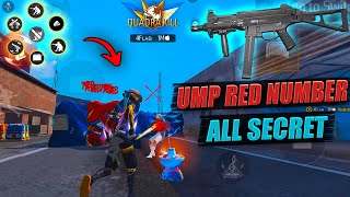 NEW  UMP  RED NUMBER TRICK AND SETTINGS  FREE FIRE SMG HEADSHOT TRICK [upl. by Iyre]