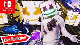 Live Event REAKTION DJ Marshmello Konzert in Pleasant Park  Fortnite Switch Deutsch [upl. by Enaelem]