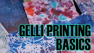 Gelli Plate Printing Basics using Stencils Stamps and Mark Making Tools  Creative Foundations [upl. by Ahsatniuq]