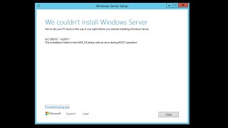 The installation failed in the SAFEOS phase with an error during BOOT operation InPlace Upgrade [upl. by Itnavart]