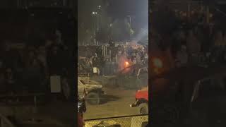 Truck smash up derby was crazy fyp funny truck fire subscribe crash subscribe viralvideo [upl. by Neema]