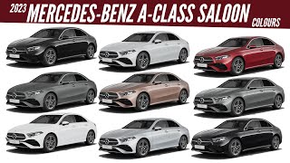 2023 MercedesBenz AClass Saloon  All Color Options  Images  AUTOBICS [upl. by Aicitan]