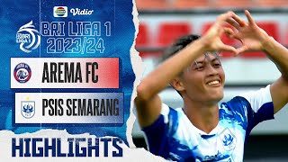 AREMA FC VS PSIS Semarang  Highlights  BRI Liga 1 202324 [upl. by Alistair23]