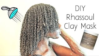 Clay Mask Routine For Defined Hair Without Product  Maximum Hydration Method  Rhassoul Clay [upl. by Shu]