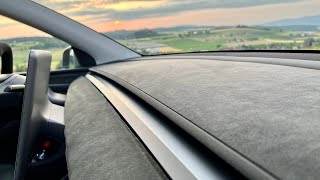 Tesla Model Y Full Alcantara Dashboard [upl. by Magel207]