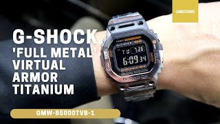 Unboxing GSHOCK Full Metal Virtual Armor Titanium GMWB5000TVB1 GMWB5000TVB1 [upl. by Atiraj377]