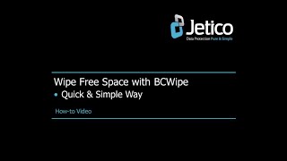 Wipe Free Space with BCWipe Quick amp Simple Way [upl. by Nonad801]