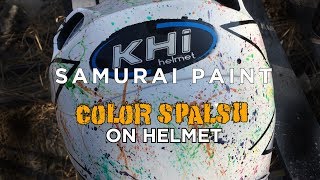 Cara Cat amp Spray Helmet Menggunakan Candy Color  Samurai Paint Malaysia [upl. by Norat855]