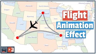 How to Create Flight Animation Effect in PowerPoint 2013 [upl. by Nissa]