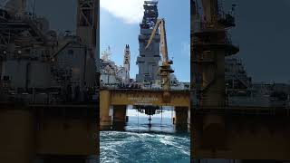 Beautiful looking good semisubmersible drilling platform in Northsea [upl. by Sivram442]