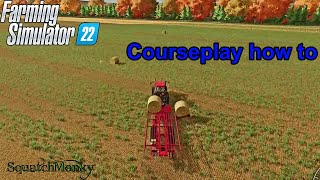 How to use Courseplay and autodrive to collect bales  Farming Simulator 22 [upl. by Harli]