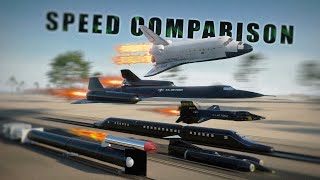 SPEED COMPARISON 3D  Fastest Man Made Objects [upl. by Hayotal]