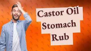 How to rub castor oil on stomach [upl. by Ragas]