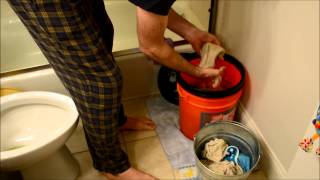 How to Wash Prefold Cloth Diapers with Wet Pail Method [upl. by Hgiel]