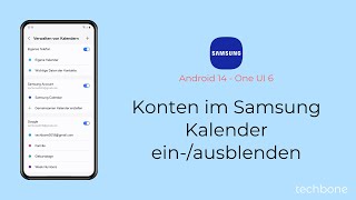 Konten im Samsung Kalender einblenden oder ausblenden  Samsung Android 14  One UI 6 [upl. by Odelinda352]