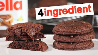 4 Ingredient Nutella Cookies  How Tasty Channel [upl. by Hainahpez]