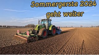 Sommergerste 2024 Claas Arion 640 beider der Aussaat mit einer Lemken Saphir9 LEMKENAgrovision [upl. by Annahsor519]