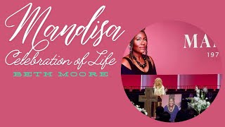 MANDISA FUNERAL BETH MOORE TRIBUTE [upl. by Llerdnad]