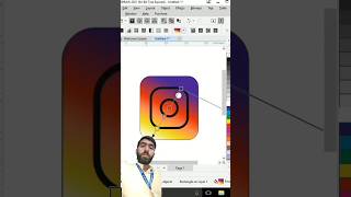 coreldraw create Instagram logo in Corel draw photoediting shortsvideo shortsfeed [upl. by Galloway943]