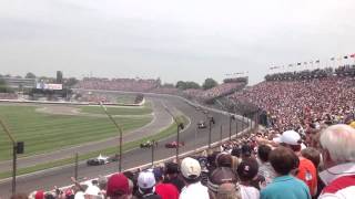 2013 Indy 500 Finish  Dario Crash Tony Kanaan Pass  Wins In Turn 1 [upl. by Eleahcim]