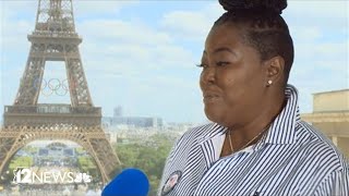 Kevin Durants mom talks Olympic pride in Paris [upl. by Kaczer]