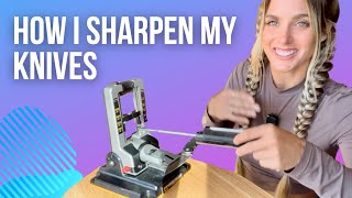 How I Sharpen My Knives Work Sharp Professional Precision Adjust [upl. by Usanis]