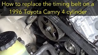 How to replace the timing belt on a 96 Toyota Camry 4 cylinder 5SFE [upl. by Deming]