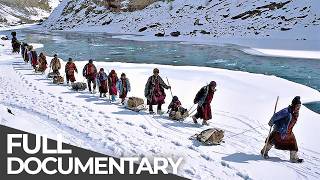 The Ice Walkers Surviving on the Frozen Zanskar River  Free Documentary [upl. by Kcireddor305]