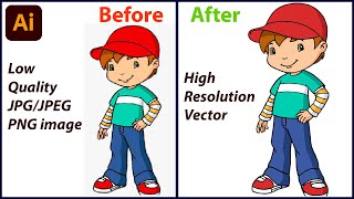 How to Convert Raster image into Vector in Adobe Illustrator [upl. by Madge753]