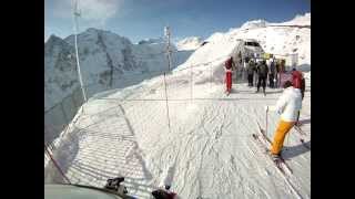 Sölden 2012  Abfahrt Piste 23  vom Giggijoch zu den Gletschern [upl. by Schacker]