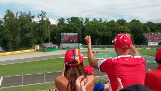 MONZA 2018 qualifying Kimi takes pole crowd reaction [upl. by Hartmunn373]