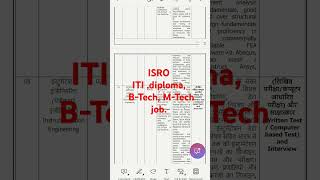 ISRO HFSC ITI Diploma BTech Mtech job [upl. by Wilterdink64]